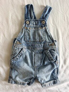 Gap 6-12 Short Denim Overalls